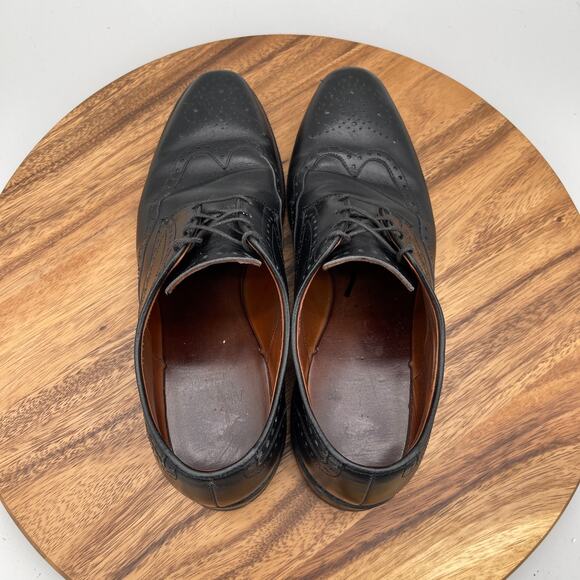 Allen Edmonds Oxfords Mens Size 10 D WingTip Black Leather Lace Up Dress Shoes main image 6